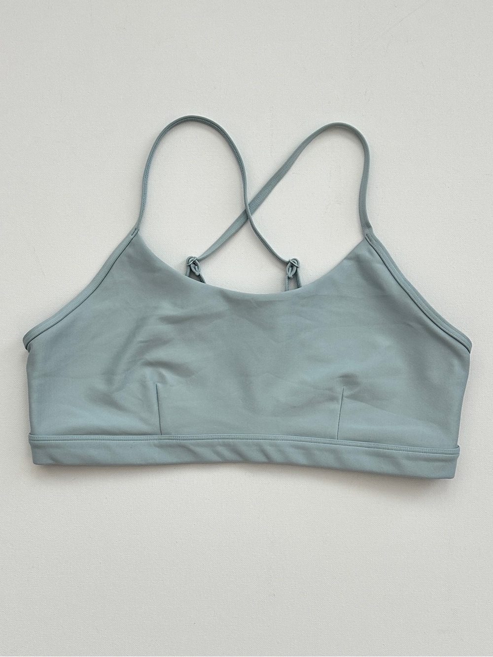 ALO Yoga Blue Crisscross Back Keyhole Cutout Sports Bra Size L